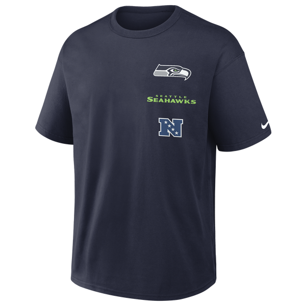 Nike NFL Seahawks Short Sleeve T-Shirt - Men's - Navy - Image 2