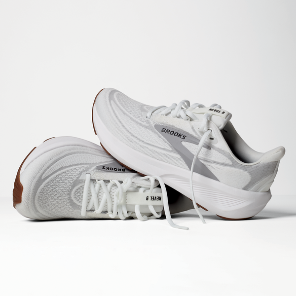 Brooks Revel 9 - Men's - White/Gray/Black - Image 8