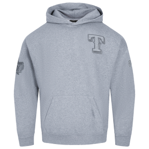 Pro Standard RANGERS NEUTRAL DROP SHOULDER FLC PO HOODIE - Men's - Dark Heather Gray