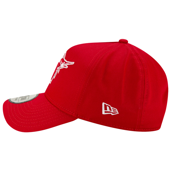New Era Marlins 9Forty A Frame Cap - Men's - Red/White - Image 6