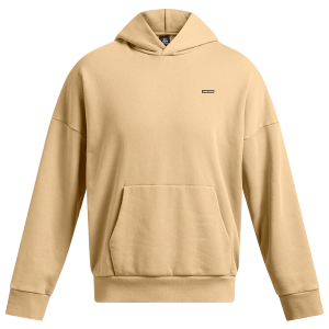 Under Armour Icon Heavyweight Fleece Wash Oversized Hoodie - Men's - Camel/White