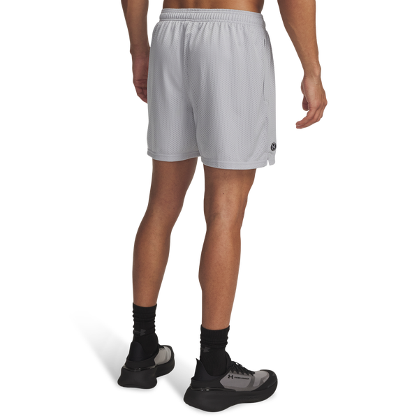 Under Armour Essential Mesh Shorts - Men's - Gray/White - Image 2