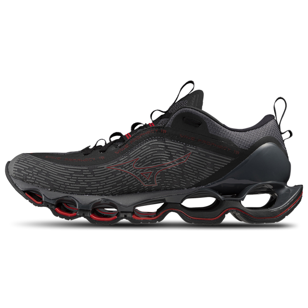Mizuno Wave Prophecy 13 - Men's - Iron Gate/Chinese Red - Image 2