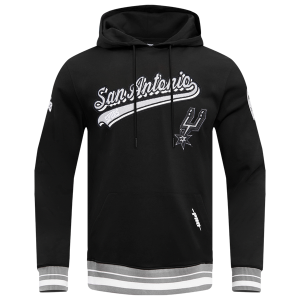 Pro Standard SPURS SCRIPT TAIL RIB FLC PO HOODIE - Men's - Black/Gray
