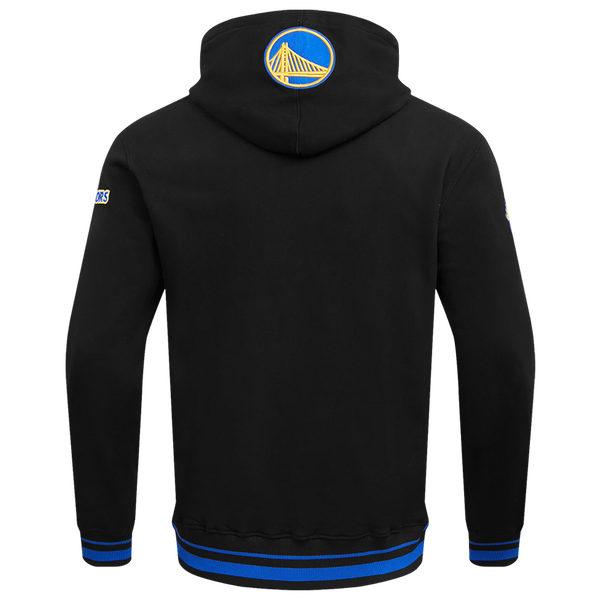 Pro Standard WARRIORS SCRIPT TAIL RIB FLC PO HOODIE - Men's - Black/Black/Royal Blue - Image 2