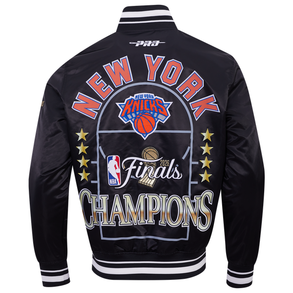 Pro Standard Knicks NBA Finals 2026 Pro Satin YD Rib Jacket - Men's - Black - Image 4