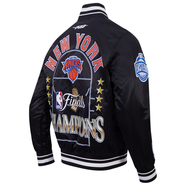 Pro Standard Knicks NBA Finals 2026 Pro Satin YD Rib Jacket - Men's - Black - Image 6