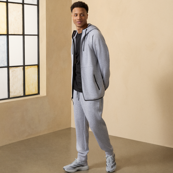 CSG Active At Ease Full-Zip Hoodie - Men's - Grey/Grey - Image 4