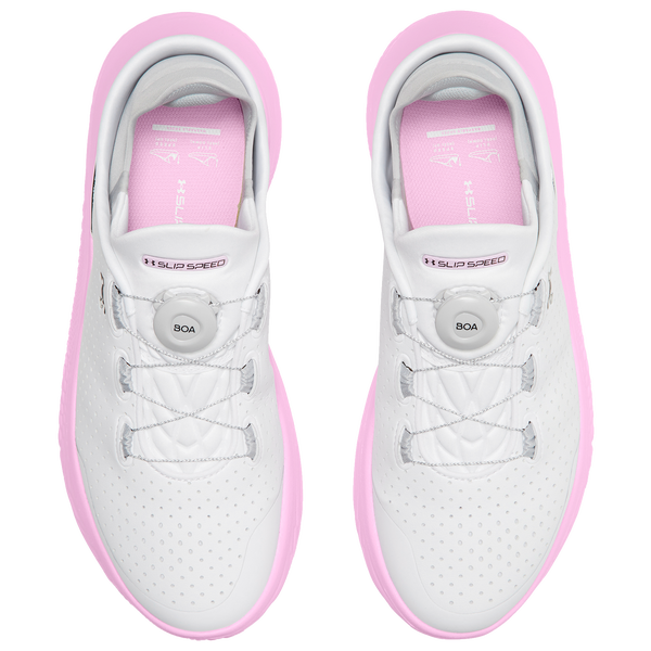 Under Armour Slipspeed Trainer - Men's - White/Stellar Pink/Metallic Silver - Image 6