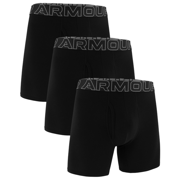 Under Armour Performance Cotton Brief- Solid 6IN 3PK - Men's - Black/Black/Black - Image 4