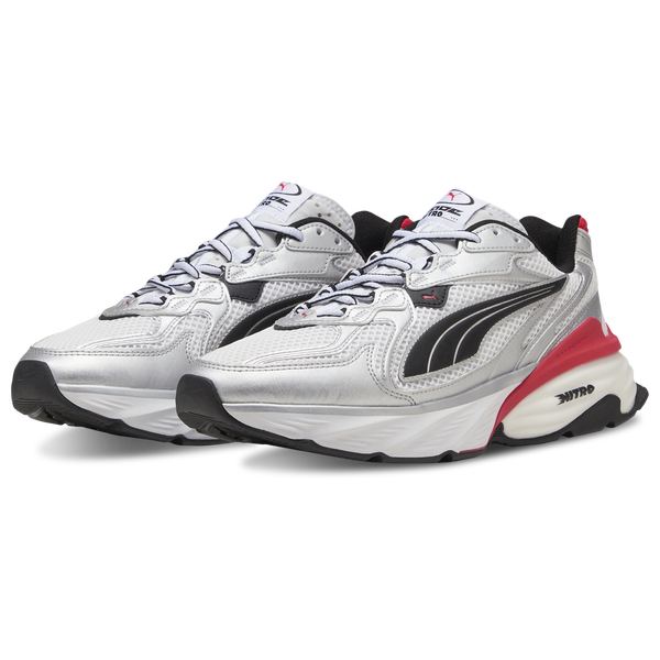 PUMA Fade Nitro Ls - Women's - Puma Silver/Puma White/For All Time Red - Image 6