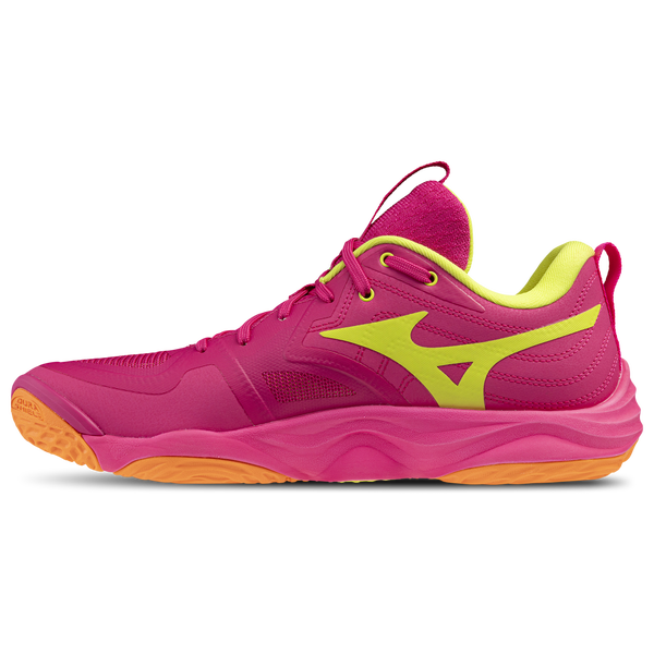 Mizuno Wave Momentum Elite - Men's - Pink Tetra/Fortune Yellow - Image 2