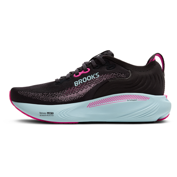 Brooks Adrenaline GTS 25 - Women's - Black/Iced Aqua/Cyber Pink - Image 2