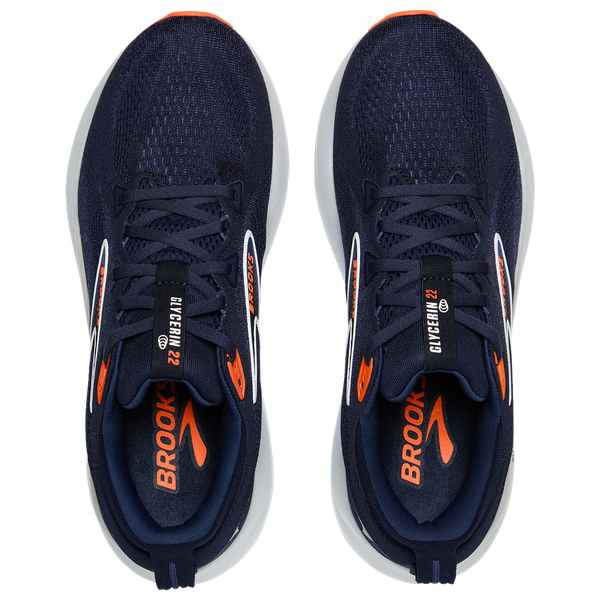 Brooks Glycerin 22 - Men's - Peacoat/Blue Ribbon/Orange - Image 4