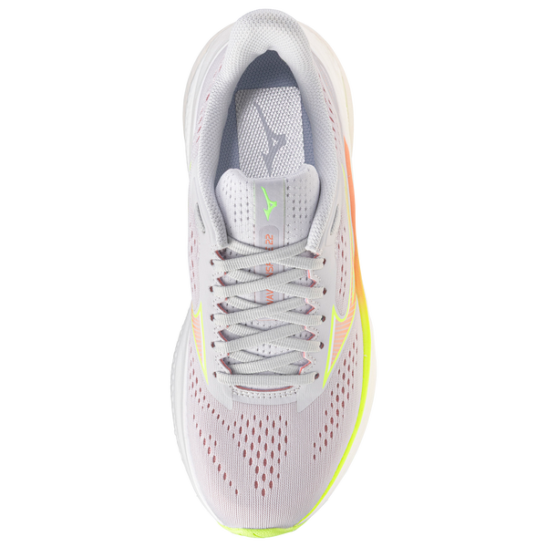 Mizuno Wave Inspire 22 Wide - Women's - Grey/Orange - Image 4
