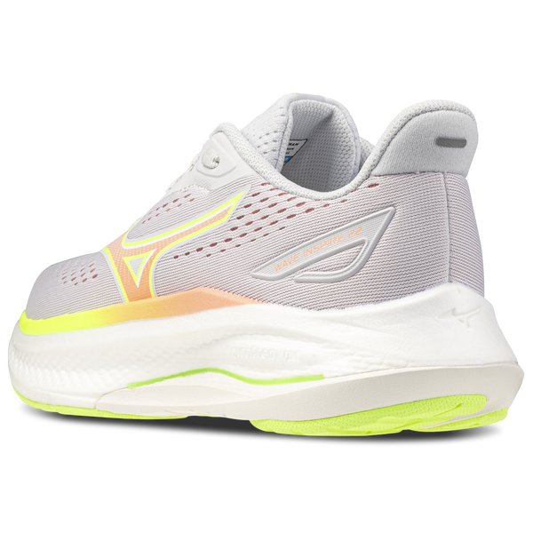 Mizuno Wave Inspire 22 Wide - Women's - Grey/Orange - Image 8