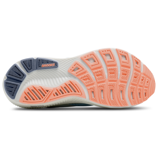 Brooks Ghost 18 - Women's - White/Cyber Peach/Gray - Image 5