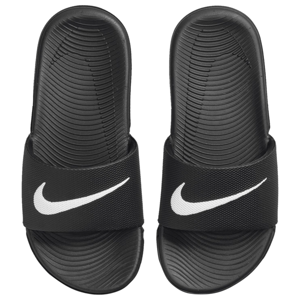 Nike Kawa Slides - Boys' Preschool - Black/White - Image 3