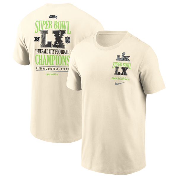Nike Seahawks Superbowl Short Sleeve T-Shirt - Men's - Tan