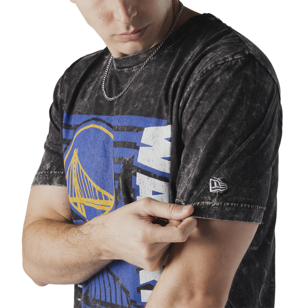 New Era Warriors Washed Short Sleeve T-Shirt - Men's - Black - Image 4
