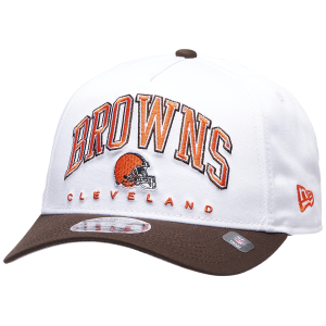 New Era Browns 9Forty A-Frame 2T Arch Cap - Adult - White/Brown