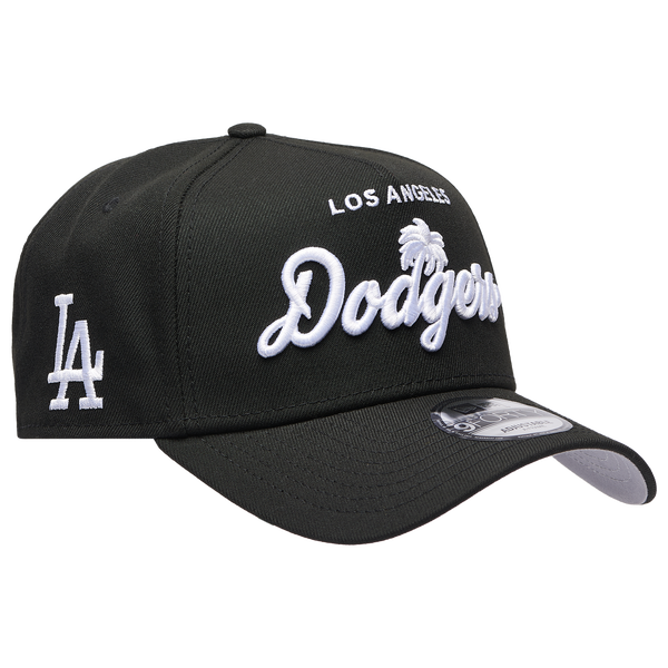 New Era Dodgers 940 A Frame Local Play Cap - Adult - Black/Black - Image 3