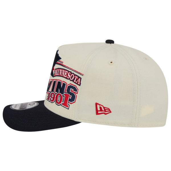 New Era Twins 9FIFTY A-Frame Classic Cap - Adult - White/Navy - Image 5