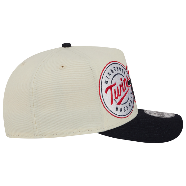 New Era Twins 9FIFTY A-Frame Classic Cap - Adult - White/Navy - Image 6