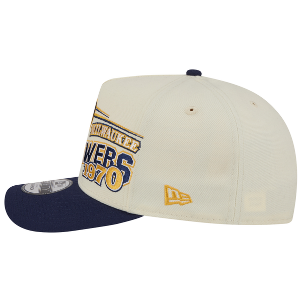 New Era Brewers 9FIFTY A-Frame Classic Cap - Adult - White/Navy - Image 5