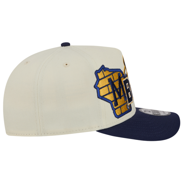 New Era Brewers 9FIFTY A-Frame Classic Cap - Adult - White/Navy - Image 6