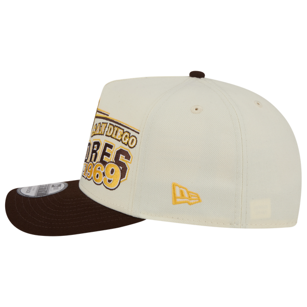 New Era Padres 9FIFTY A-Frame Classic Cap - Adult - White/Brown - Image 5