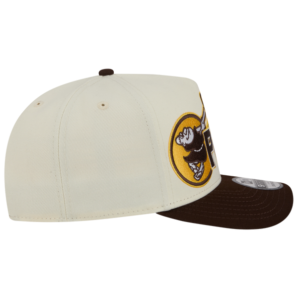 New Era Padres 9FIFTY A-Frame Classic Cap - Adult - White/Brown - Image 6