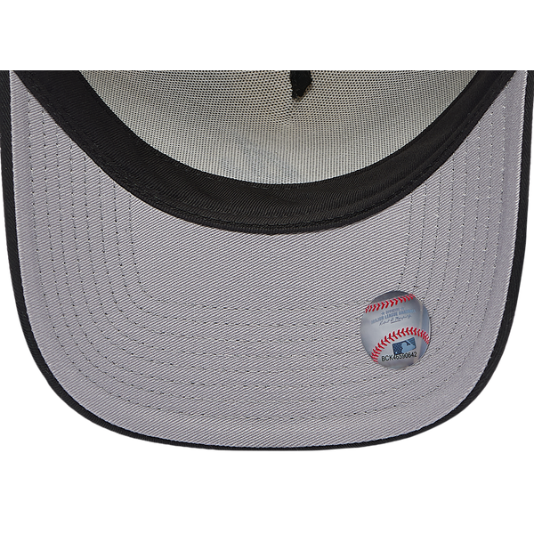 New Era Braves 940AF Herringbone Cap - Adult - White/Black - Image 5