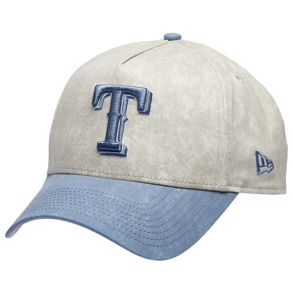 New Era Rangers 9FORTY A-Frame Washed Cap - Adult - Grey/Navy