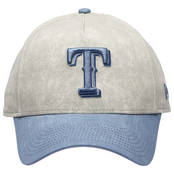 New Era Rangers 9FORTY A-Frame Washed Cap - Adult - Grey/Navy - Image 2
