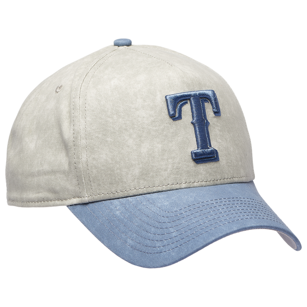 New Era Rangers 9FORTY A-Frame Washed Cap - Adult - Grey/Navy - Image 3