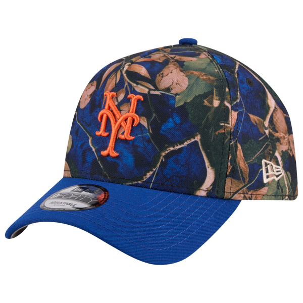 New Era Mets 9FORTY A-Frame Leaves Cap - Adult - Blue/Multi