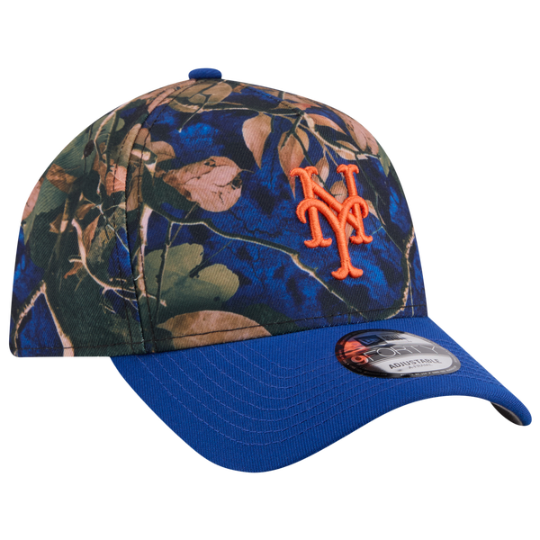 New Era Mets 9FORTY A-Frame Leaves Cap - Adult - Blue/Multi - Image 3