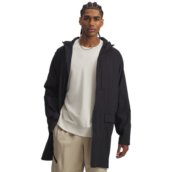 Under Armour Unstoppable Textured Long Jacket - Men's - Black/Black/Black