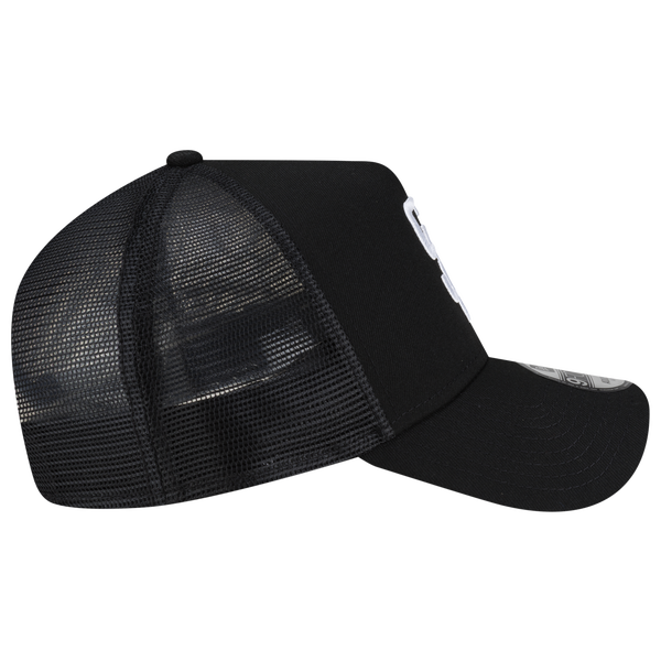New Era Padres 940AF Script Trucker Cap - Adult - Black - Image 4