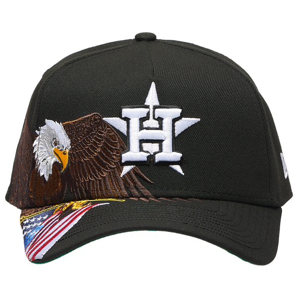 New Era Astros 940 A Frame Eagle Cap - Adult - Black - Image 2