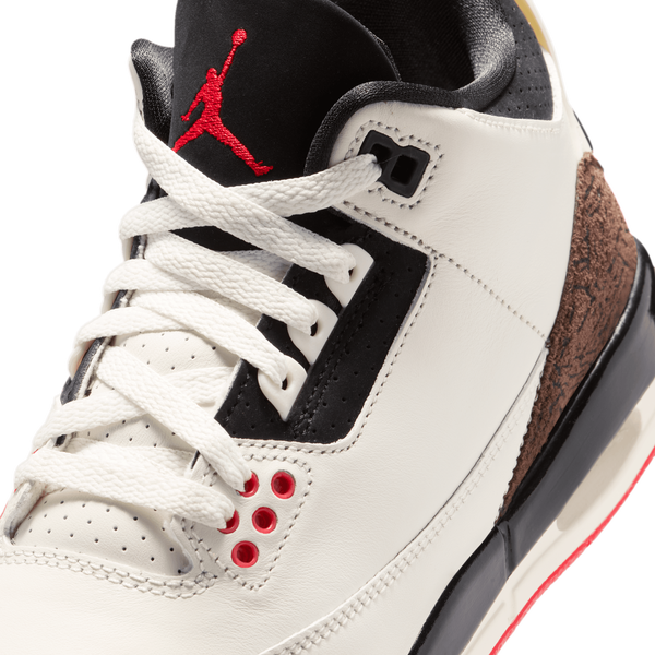 Jordan Retro 3 - Boys' Grade School - Black/White/Tan - Image 7