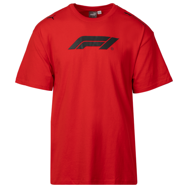 PUMA F1 ESS+ T-Shirt Relaxed - Men's - Black/Red