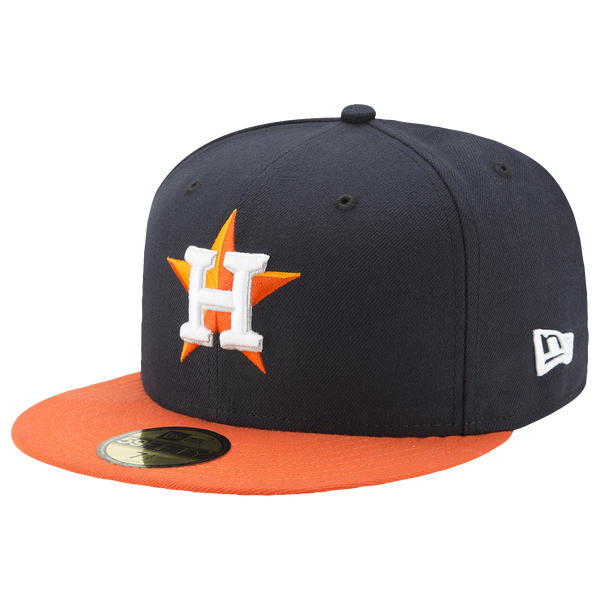 New Era Astros 59Fifty Authentic Cap - Adult - Orange/Navy - Image 7