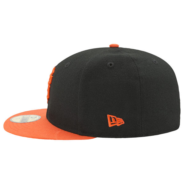 New Era Giants 59Fifty Authentic Cap - Adult - White/Black/Orange - Image 5