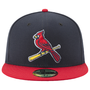 New Era Cardinals 59Fifty Authentic Cap - Adult - Navy/Red
