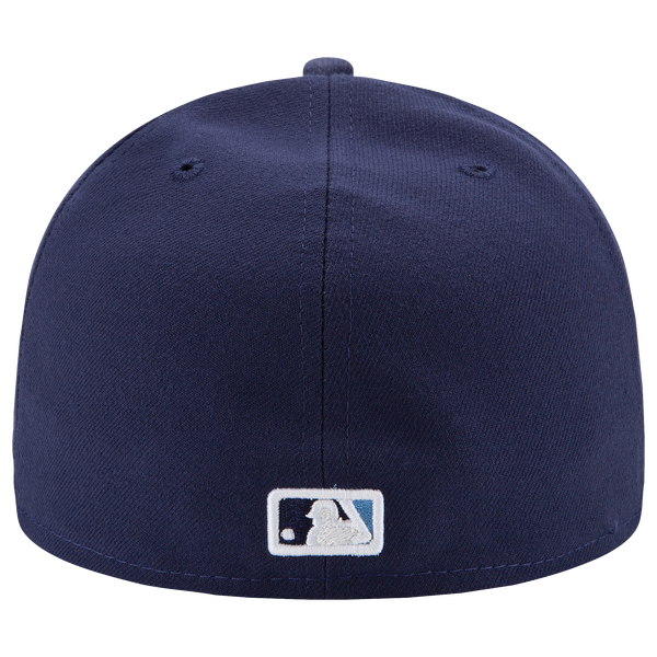 New Era Rays 59Fifty Authentic Cap - Adult - White/Navy - Image 5