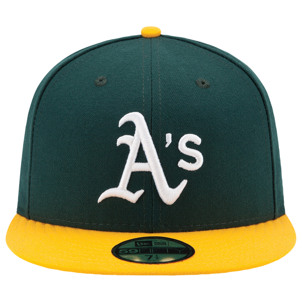 New Era Athletics 59Fifty Authentic Cap - Adult - Green/Yellow - Image 2