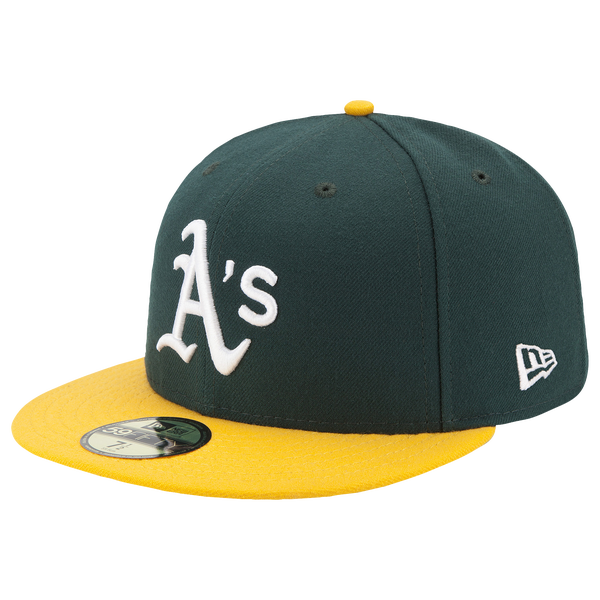 New Era Athletics 59Fifty Authentic Cap - Adult - Green/Yellow - Image 5