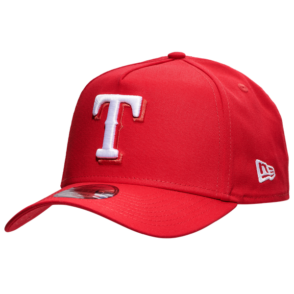 New Era Rangers 9FORTY A-Frame Hat - Adult - White/Red